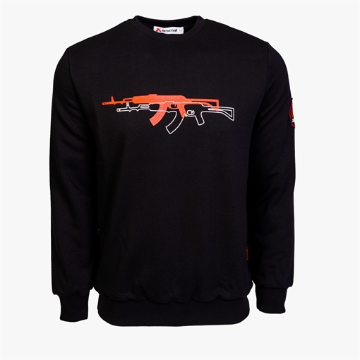 Picture of Arsenal Large Black Cotton-Poly Standard Fit Graphic Pullover Sweater ARS-S4-BK-L