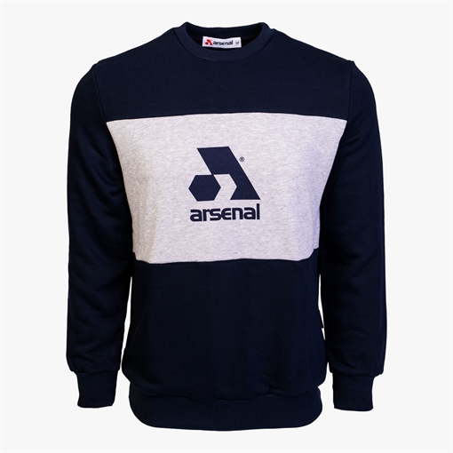 Picture of Arsenal Medium Blue / Grey Cotton-Poly Standard Fit Logo Pullover Sweater ARS-S2-BLGR-M