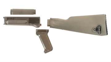 Picture of Arsenal OD Green Polymer Stock Set with Stainless Steel Heat Shield for Milled Receivers SM1-GM