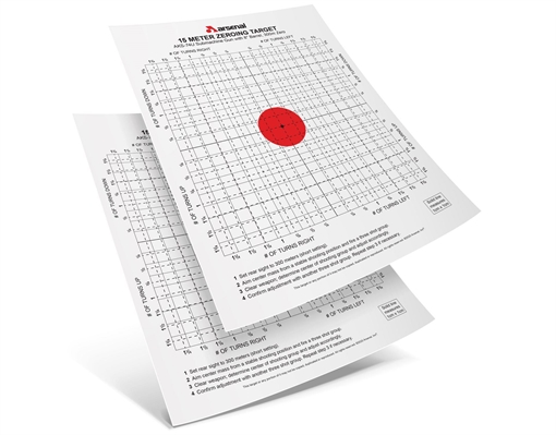 Picture of Arsenal Pack of 10 Targets for AKS74U Rifles 15 Meter Zeroing Target TRG-02