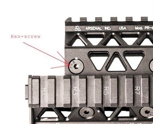 Picture of Arsenal Pack of 6 Hex Screws for PR-01 Rail PR-SS1
