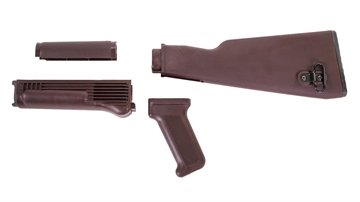 Picture of Arsenal Plum Polymer Stock Set with Stainless Steel Heat Shield for Milled Receivers SM1-PM