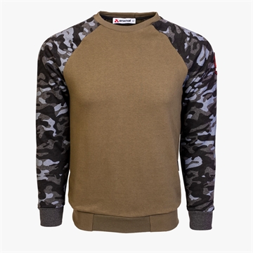 Picture of Arsenal Small Khaki / Black Camo Cotton-Poly Standard Fit Pullover Sweater ARS-S1-BKCM-S