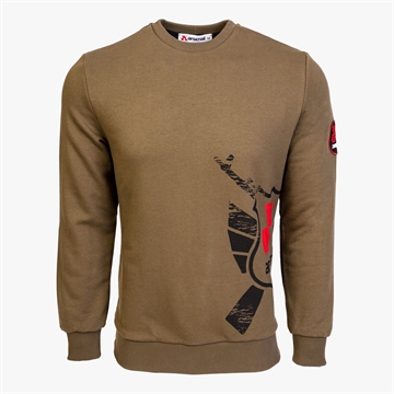 Picture of Arsenal Small Khaki Cotton-Poly Standard Fit Alpha Pullover Sweater ARS-S3-KH-S