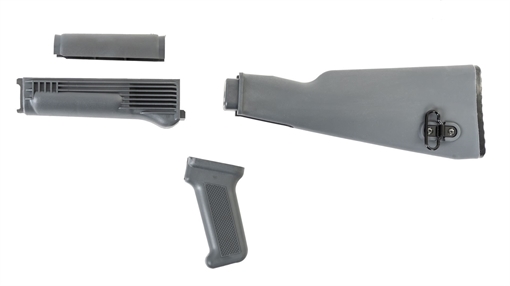 Picture of Arsenal U.S. Made Gray Polymer 4 Piece Stock Set for Milled Receiver AK47 SM1-GYM.