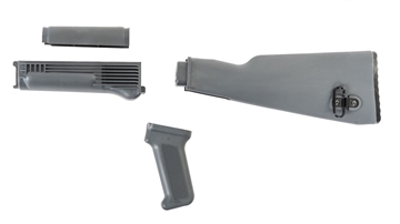 Picture of Arsenal U.S. Made Gray Polymer 4 Piece Stock Set for Milled Receiver AK47 SM1-GYM
