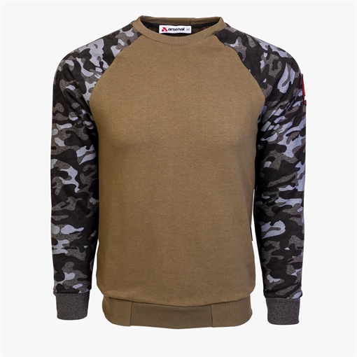 Picture of Arsenal X-Large Khaki / Black Camo Cotton-Poly Standard Fit Pullover Sweater ARS-S1-BKCM-XL