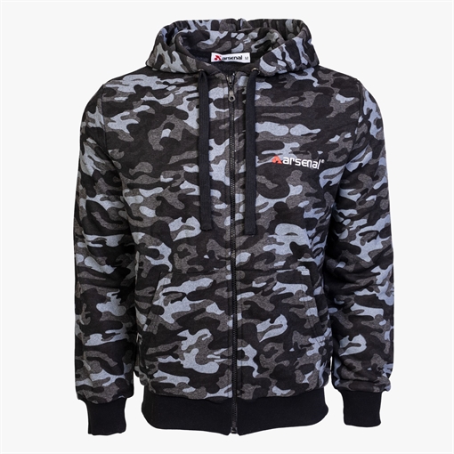 Picture of Arsenal XX-Large Black Camo Cotton-Poly Relaxed Fit Zip-Up Hoodie ARS-H1-BKCM-XXL
