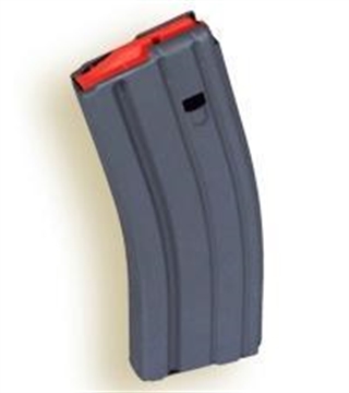 Picture of ASC AR Family Rifle Magazine Orange Follower .223 Remington Grey Aluminum 30/rd 30-223-AL-GM-O-ASC