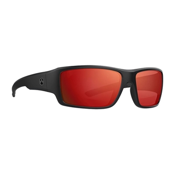 Picture of Magpul ASCENT GLASSES BLACK FRAME/GRAY LENS RED MIRROR POLARIZED MAG1132-1-001-1