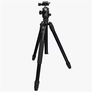 Picture of Athlon Midas AL28 Aluminum Tripod 17" - 65" Black with Soft Sided Carrying Case 706009