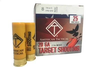 Picture of ATI 20ga Target Load 2.75 inch Shotgun Shells - #8 7/8 oz. 1210 fps 1 Case (10 boxes/250rds) ATIAC20T8C