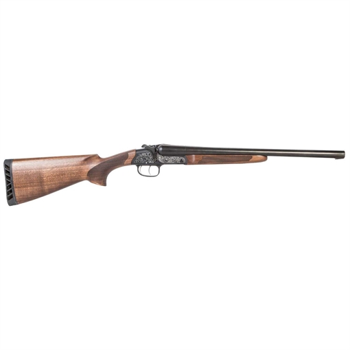 Picture of ATI ATI Road Agent Prime 20 Gauge Break Open 3" 2rd 18.50" Black Side By Side Barrel, Black Engraved Aluminum Receiver, Fixed Turkish Walnut Stock ATI GKOF20RA