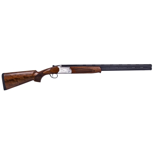 Picture of ATI Cavalry SVE 410 Gauge 3" 2rd 26" Blued O/U Barrel, Silver Engraved Metal Finish, Oiled Turkish Walnut Stock, Ejector, 5 Chokes ATIGKOF410SVE