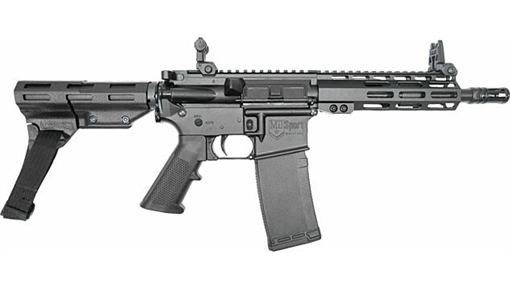 Picture of ATI MILSPORT 300BLK PISTOL 8.5" BARREL, 7" MLOK, FLIP UP SIGHTS, BRACE, 1-30RD G15MS300ML7TB