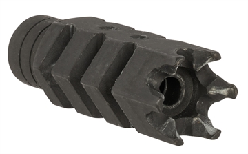 Picture of ATI Outdoors Shark Muzzle Brake Black Oxide Steel with 1/2"-28 tpi Threads for .223 Cal/5.56 AR-15 A5102251