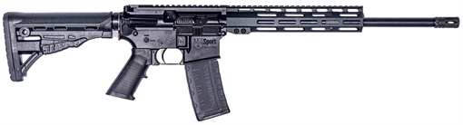 Picture of ATI MilSport 300 Blackout 30+1 16" Black Threaded Barrel, Matte Black Picatinny Rail Receiver, 10" M-LOK Handguard, Black 6 Position Rogers Super-Stoc, Black Polymer Grip ATIG15MS300ML10