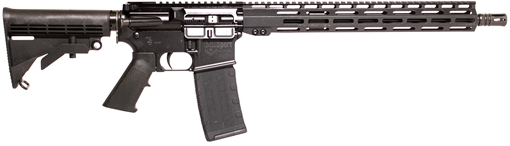 Picture of ATI MilSport 300 Blackout 30+1 16" Black Threaded Barrel, Matte Black Picatinny Rail Receiver, 13" M-LOK Handguard, Black 6 Position Rogers Super-Stoc, Black Polymer Grip ATIG15MS300ML13
