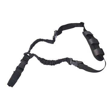 Picture of Rukx Gear Tactical Single Point Sling Black Nylon Adjustable Bungee ATICT1PSB