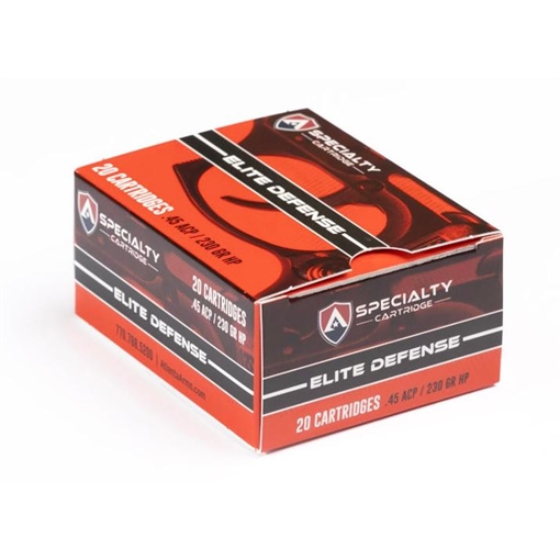 Picture of Atlanta Arms Elite Defense Handgun Ammunition .45 Auto 230gr JHP 925 fps 20/ct 45230T/D