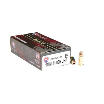 Picture of Atlanta Arms Elite Handgun Ammunition 9mm Luger 115gr JHP 1100 fps 50/ct E9115JHPC