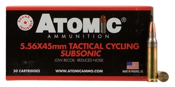 Picture of Atomic Ammunition Rifle Subsonic 5.56x45mmNATO 112gr Soft Point Round Nose 50 Per Box/10 Case 00408
