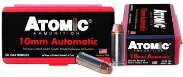 Picture of Atomic Ammunition Pistol Precision Craft 10mmAuto 180gr Bonded Match Hollow Point 50 Per Box/10 Case 00432
