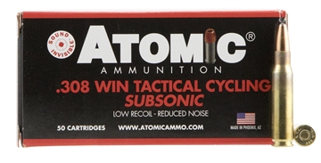 Picture of Atomic Ammunition Rifle Subsonic 308 Win 260 gr Soft Point Round Nose 50 Per Box/ 10 Case 00472