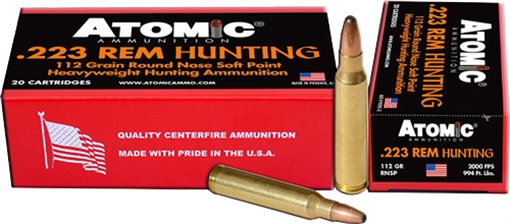 Picture of ATOMIC AMMUNITION 223 REM 112GR RN SOFT POINT 20RD 10BX/CS 00483