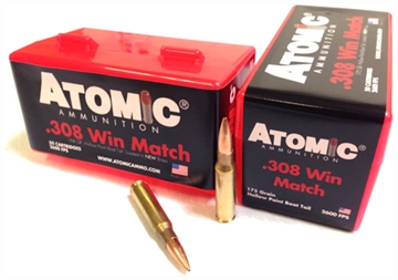 Picture of ATOMIC AMMUNITION 308 WIN 175GR MATCH BTHP 50RD 10BX/CS 00428