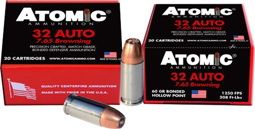 Picture of ATOMIC AMMUNITION 32 ACP +P 60GR JHP 20RD 10BX/CS 00484
