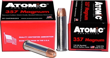 Picture of ATOMIC AMMUNITION 357 MAGAZINE 158GR BONDED JHP 20RD 10BX/CS 00461