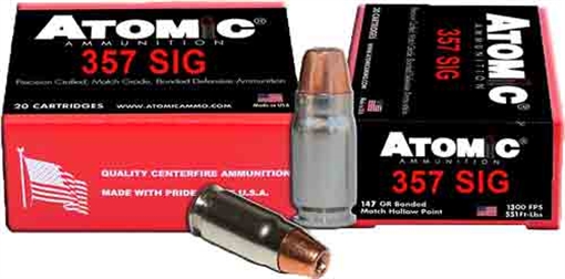 Picture of ATOMIC AMMUNITION 357 SIG 147GR JHP 20RD 10BX/CS 00455