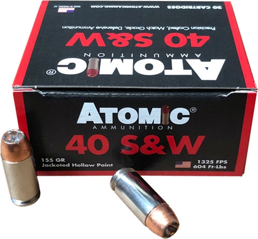 Picture of ATOMIC AMMUNITION 40 SW 155GR BONDED JHP 20RD 10BX/CS 04850