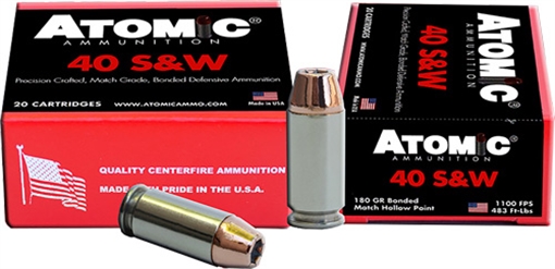 Picture of ATOMIC AMMUNITION 40 SW 180GR BONDED JHP 20RD 10BX/CS 00456