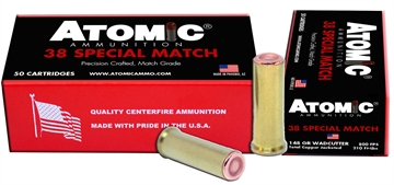 Picture of Atomic Ammunition Match Precision Craft 38Special 148gr Hollow Base Wadcutter 50 Per Box/10 Case 00 449