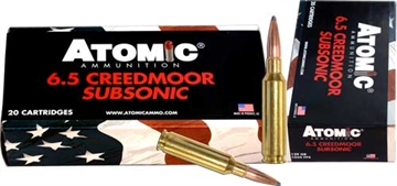 Picture of Atomic Ammunition Rifle Subsonic 6.5 Creedmoor 129 gr Jacket Hollow Point 20 Per Box/ 10 Case 00482