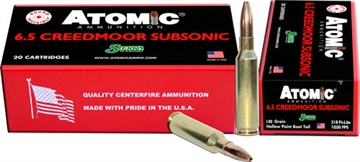 Picture of Atomic Ammunition Rifle Subsonic 6.5 Creedmoor 130 gr Sierra MatchKing BTHP 20 Per Box/ 10 Case 00476
