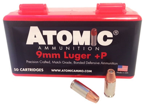 Picture of Atomic Ammunition Pistol Precision Craft 9mmLuger +P 124gr Bonded Match Hollow Point 50 Per Box/10 Case 00409