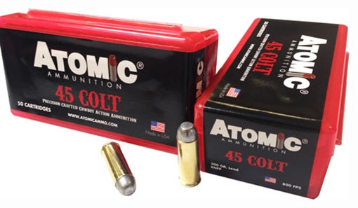 Picture of Atomic Ammunition Cowboy Action Precision Craft 45Colt 200gr Lead Round Nose Flat Point 50 Per Box/10 Case 00434