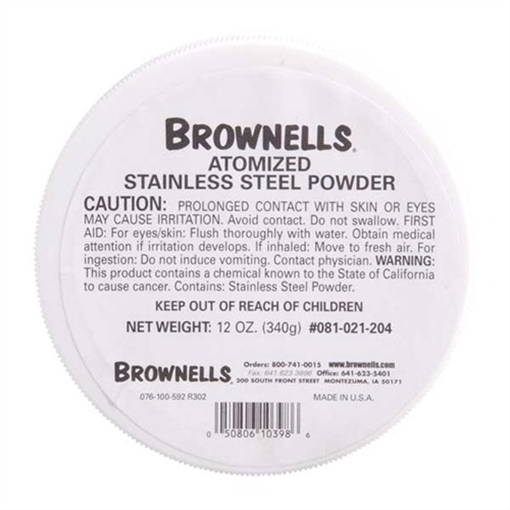 Picture of Brownells ATOMIZED STAINLESS STEEL POWDER 12OZ FGA01094