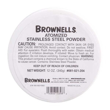 Picture of Brownells ATOMIZED STAINLESS STEEL POWDER 12OZ FGA01094