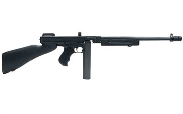 Picture of Thompson 1927A-1 Commando Carbine 45 ACP Caliber with 16.50" Barrel, 20+1 Capacity (Stick), Black Parkerized Metal Finish, Black Fixed Stock Right Hand Includes Black Nylon Sling T1C