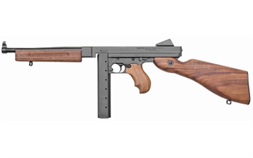 Picture of Auto Ordnance M1 Tommy Gun, Semi-automatic Rifle, 45 ACP, 10.5" Barrel, Black Finish, 30Rd Stick Magazine M1SB