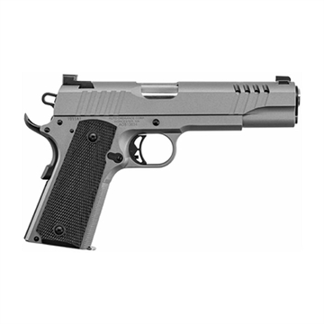Picture of Auto-Ordnance 1911 A1 45 ACP 7+1 5" Savage Silver Cerakoate, Serrated/Ported Slide, Black Rubber Grips, Fixed 3-Dot Combat Day Sights 1911TCAC6