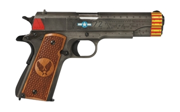 Picture of Auto-Ordnance Limited Edition "Red Tails" 1911 Handgun .45 Auto 7rd Magazine(1) 5'' Barrel Custom Wood Grips 1911BKOC18