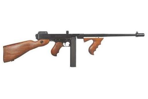 Picture of Thompson 1927A-1 Deluxe 45 ACP Caliber with 16.50" Barrel, 20+1 Capacity (Stick), Blued Metal Finish, Walnut Removable Fixed Stock & Wood Grip Right Hand T1B14