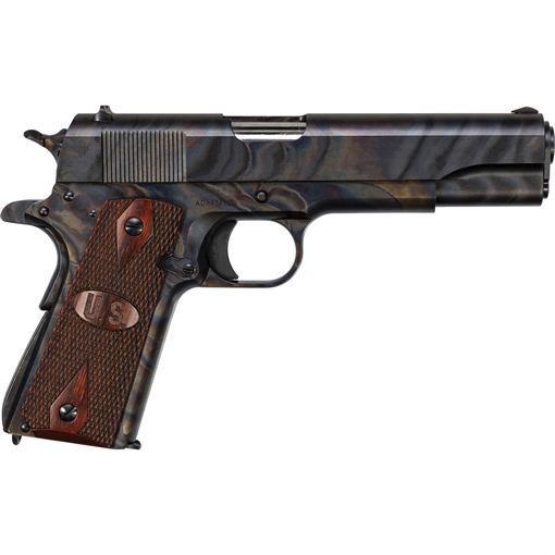 Picture of Auto-Ordnance - Thompson 1911A1 GI 45ACP CCH/WD 5" 7+1# CASE HARDENED FINISH|U.S. LOGO1911GCH