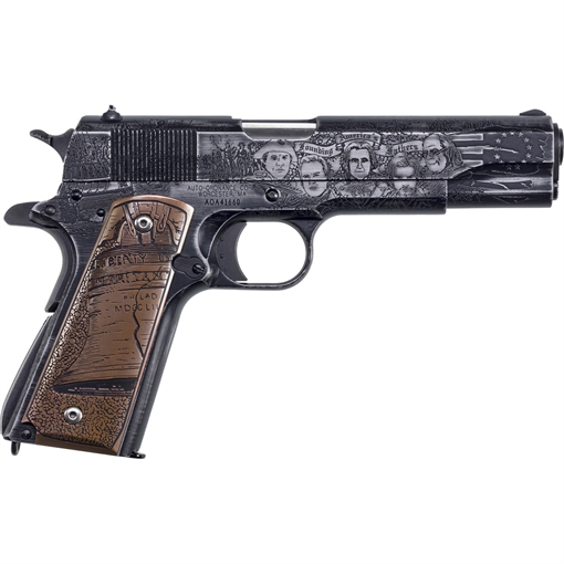 Picture of AUTO ORDNANCE 1911 REVOLUTION HGA 45 AUTO 5IN BBL CERAKOTE BLUE BETSY ROSS FLAG 1 7RD MAG 1911BKOC7