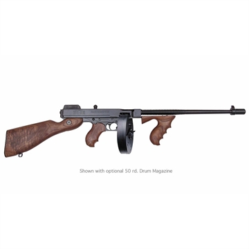 Picture of Thompson 1927A-1 Deluxe 45 ACP Caliber with 16.50" Barrel, 10+1 Capacity (Drum), Blued Metal Finish, American Walnut Stock Wood Grip Right Hand T1D